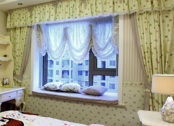 飘窗和窗帘这样设计，足够舒适写意！